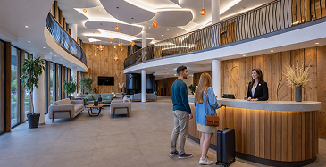 Hotel lobby reception